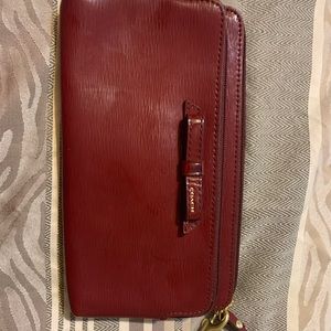 Coach Red Wristlet large